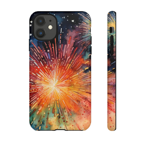 Summer Fireworks in Watercolor - Impact Resistant Phone Case